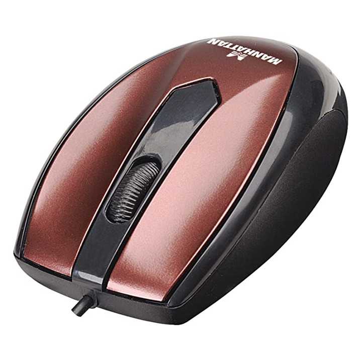 Mouse optic USB 1000dpi maro 177979 Manhattan