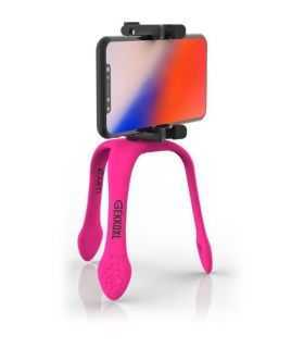 Selfie stick flexibil cu telecomanda bluetooth inclusa roz GekkoXL Zbam