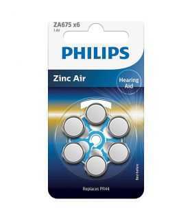 Baterii auditive ZA675 1.4V ZINC AIR blister 6buc PHILIPS