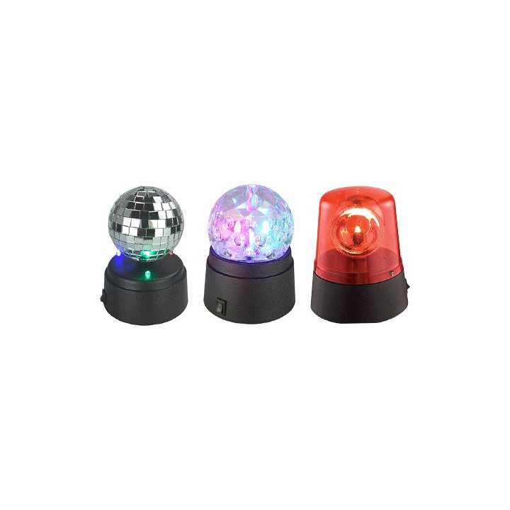 Set PARTY 3 efecte LED glob disco cu oglinzi glob disco girofar Party Light & Sound