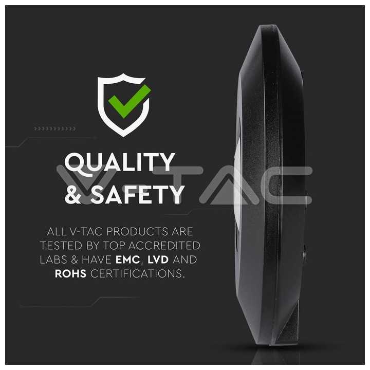 Senzor miscare cu montaj pe tavan 360 grade negru max 2000W V-TAC