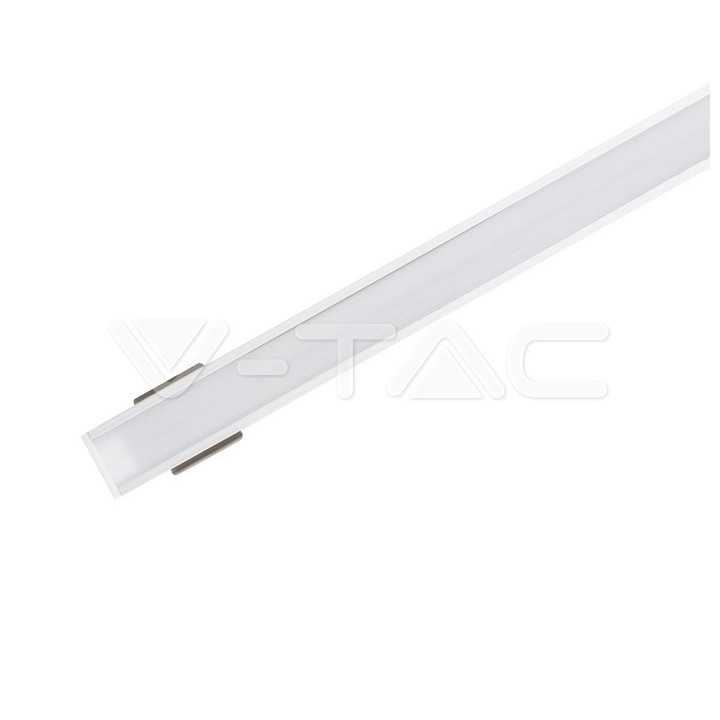 Profil aluminiu pentru banda LED 2m 17.4mm x 12.1mm mat V-TAC