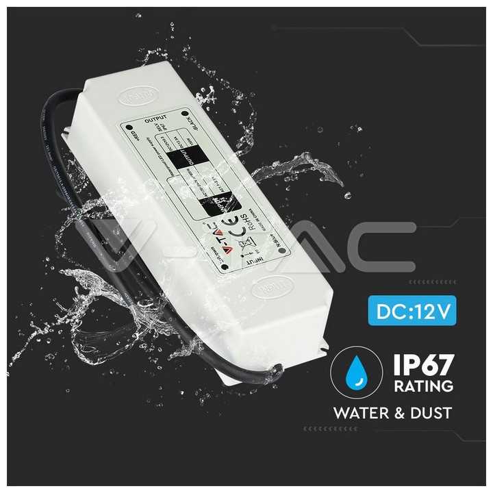 Sursa alimentare banda LED 12V 12.5A 150W IP67 V-TAC