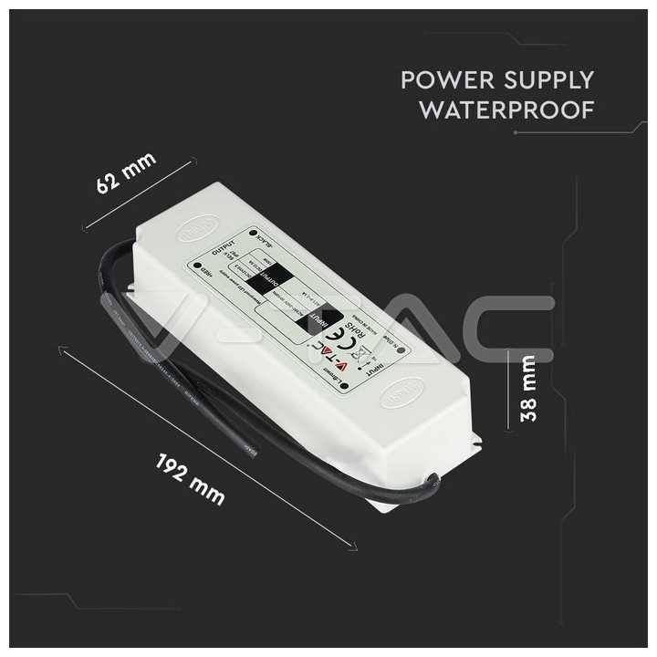 Sursa alimentare banda LED 12V 12.5A 150W IP67 V-TAC