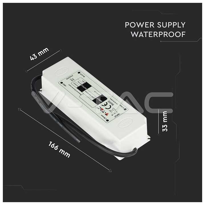 Sursa alimentare banda LED 12V 6A 75W IP67 V-TAC
