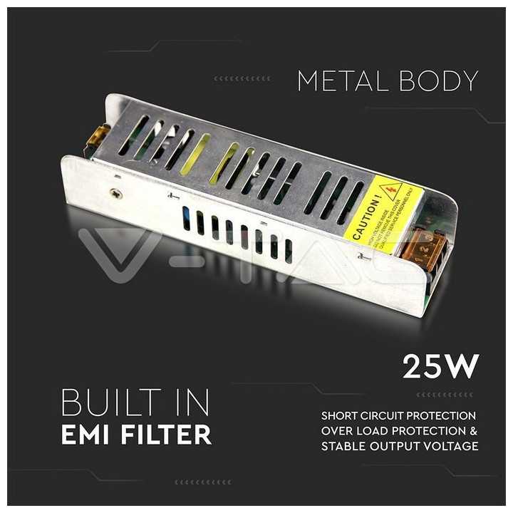 Sursa alimentare SMPS slim 12V 25W 2.1A IP20 V-TAC