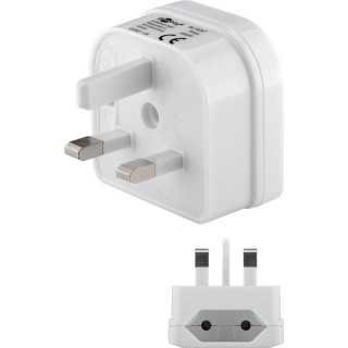Adaptor UK ANGLIA - EURO 2 pini mama alb Goobay