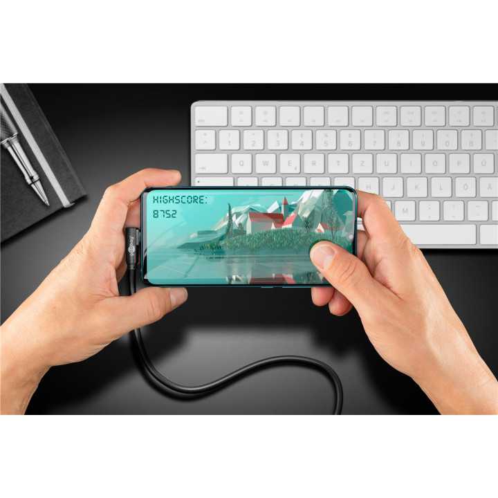 Cablu USB type C unghi 90 grade la USB A 3.0 2m Goobay