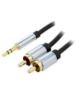 Cablu audio Stereo Jack 3.5 mm - 2x RCA 5m ecranat aurit VENTION BCFBJ