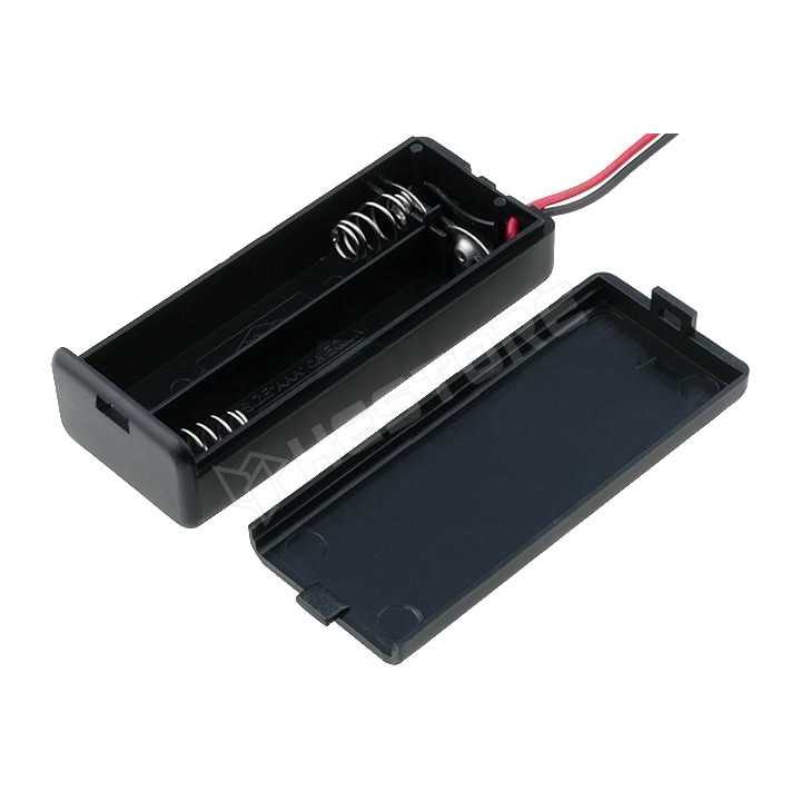 Suport baterii 2x AAA montare cu capac terminal cabluri 150mm KEYSTONE 2489