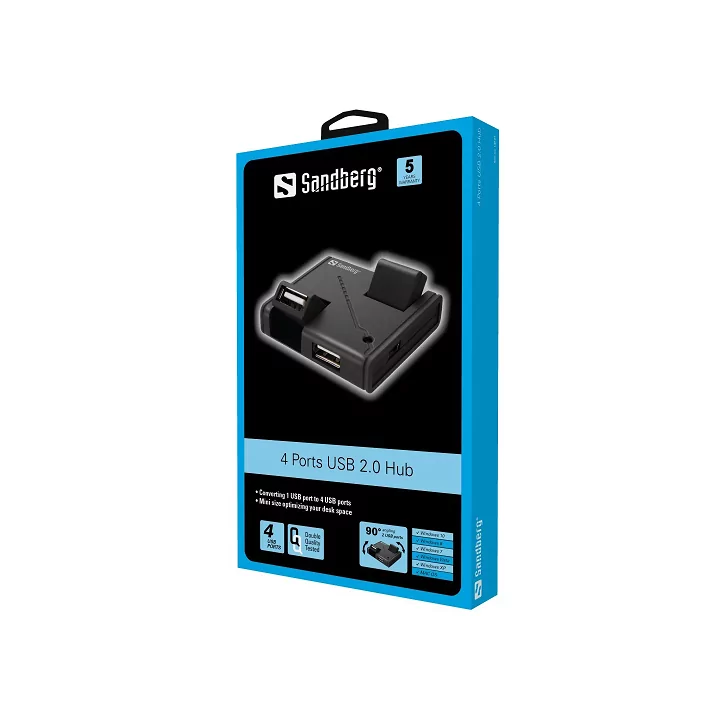 Hub USB 2.0 Sandberg 133-67 4 porturi negru