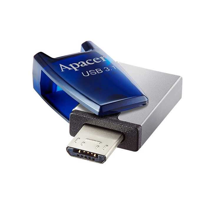 Memorie flash USB 3.1 64GB OTG albastru Apacer AH179BE AP64GAH179U-1