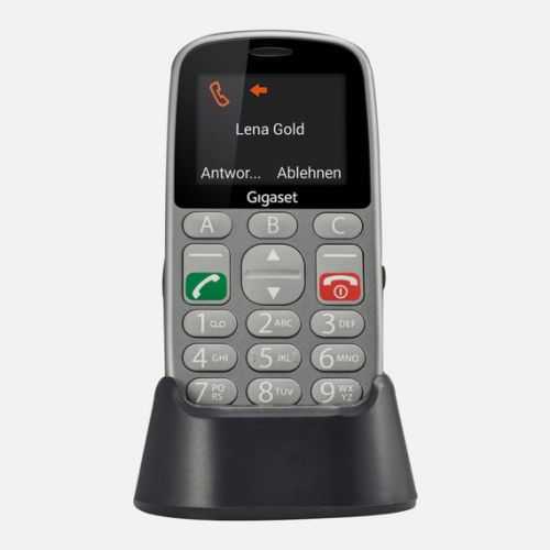 Telefon mobil Gigaset GL390 cu butoane mari argintiu