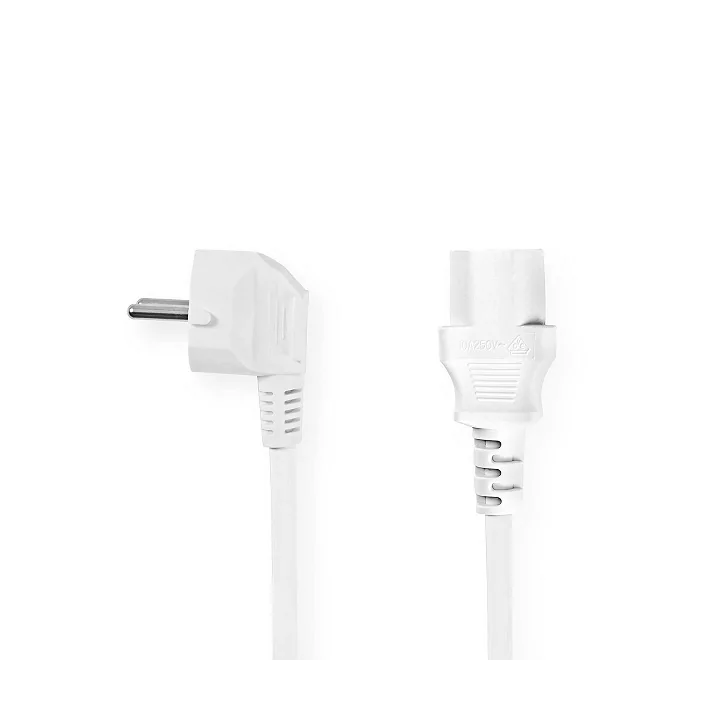 Cablu de alimentare PC Schuko tata cotit - IEC-320-C13 5m alb Nedis