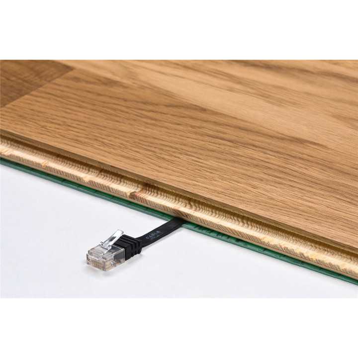 Cablu plat Cat6 UTP 20m 250MHz RJ45 cupru alb Goobay