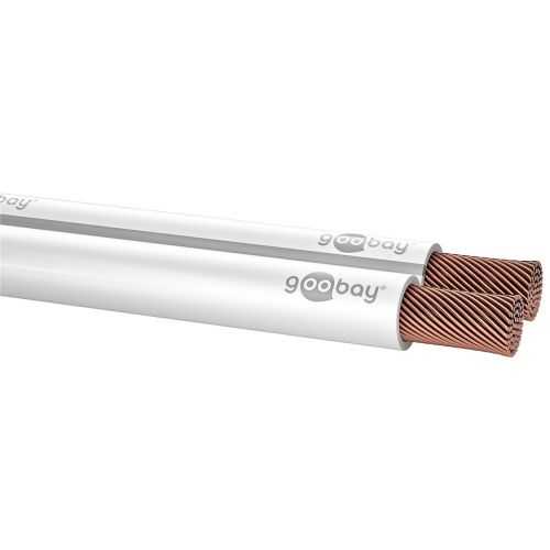 Cablu difuzor alb 2x0.75mm OFC cupru fara oxigen Goobay