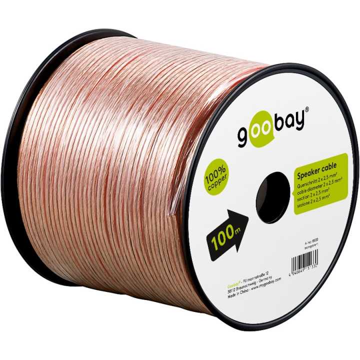 Cablu difuzor 2x2.5mm transparent OFC cupru fara oxigen Goobay