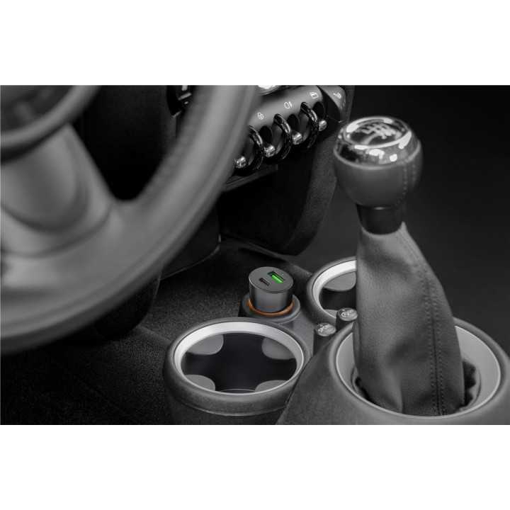 Incarcator 12-24V auto rapid dublu USB si USB type C PD 3A 48W Goobay