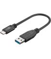Cablu USB TYPE C - USB A 3.0 15cm sincronizare incarcare Super Speed 5Gbit/s cupru Goobay