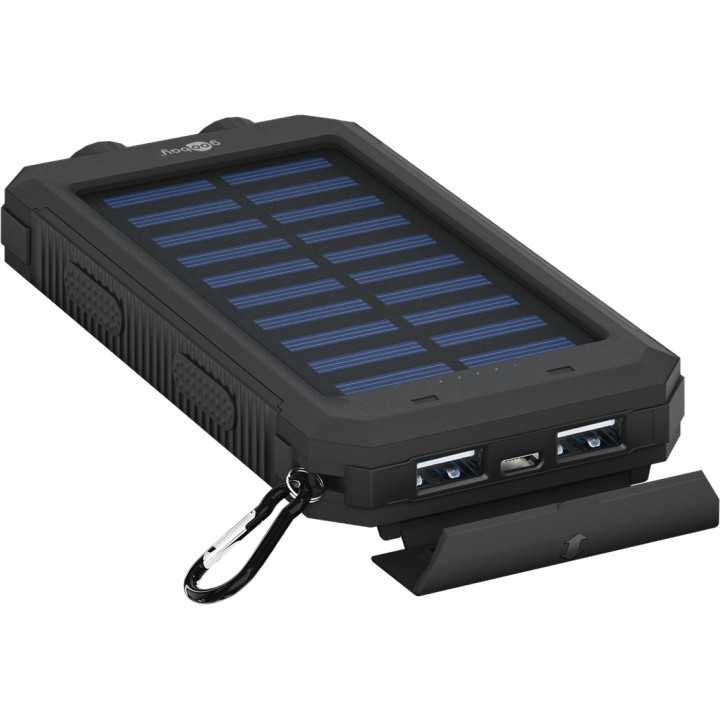 Solar PowerBank 8000mAh cu lanterna LED busola rezistent la socuri si apa Goobay
