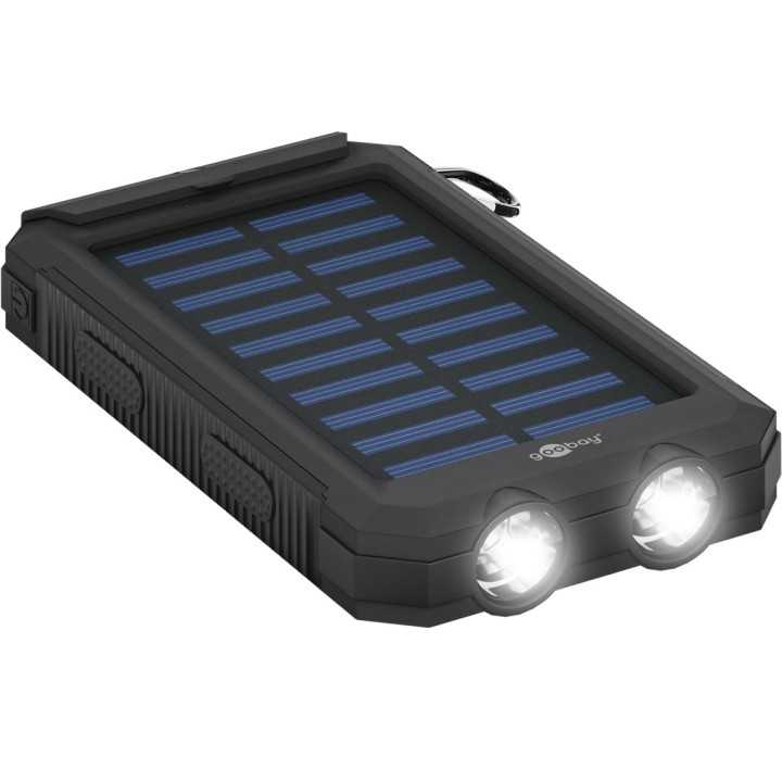 Solar PowerBank 8000mAh cu lanterna LED busola rezistent la socuri si apa Goobay
