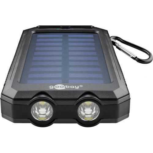 Solar PowerBank 8000mAh cu lanterna LED busola rezistent la socuri si apa Goobay