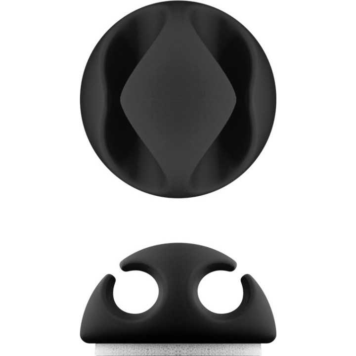 Organizatoare cabluri 6buc cu 2 sloturi negru Goobay