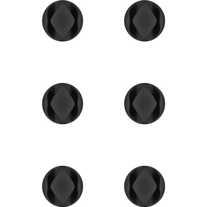 Organizatoare cabluri 6buc cu 2 sloturi negru Goobay