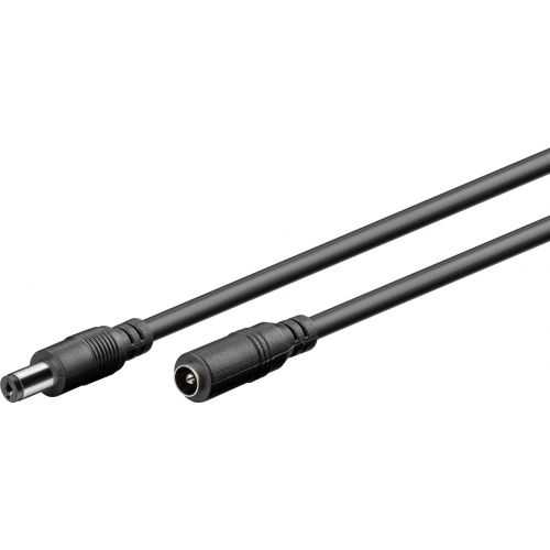 Cablu de extensie DC 2.5x5.5 mm 3m mama-tata 2x0.5mm negru Goobay