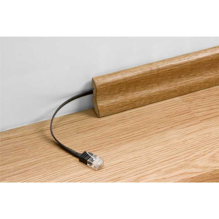 Cablu plat Cat6A UTP 1m 500MHz RJ45 cupru galben Goobay