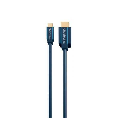 Cablu Profesional 1m USB TYPE C - HDMI Ultra HD 10Gbps 4K-60Hz cupru AWG32 aurit Clicktronic