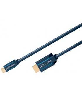 Cablu Profesional 2m USB TYPE C - HDMI Ultra HD 10Gbps 4K-60Hz cupru AWG32 aurit Clicktronic