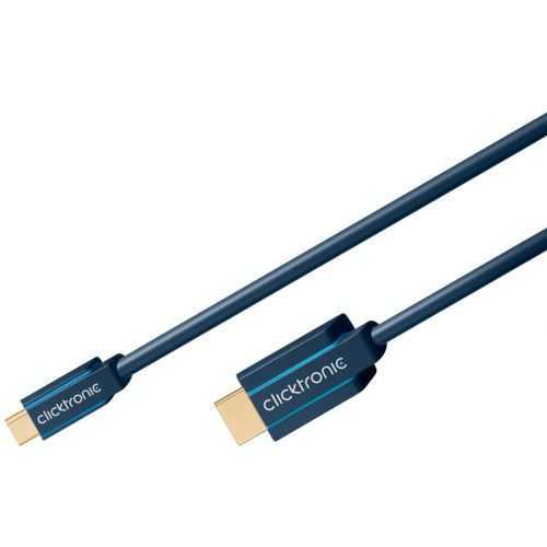 Cablu Profesional 2m USB TYPE C - HDMI Ultra HD 10Gbps 4K-60Hz cupru AWG32 aurit Clicktronic