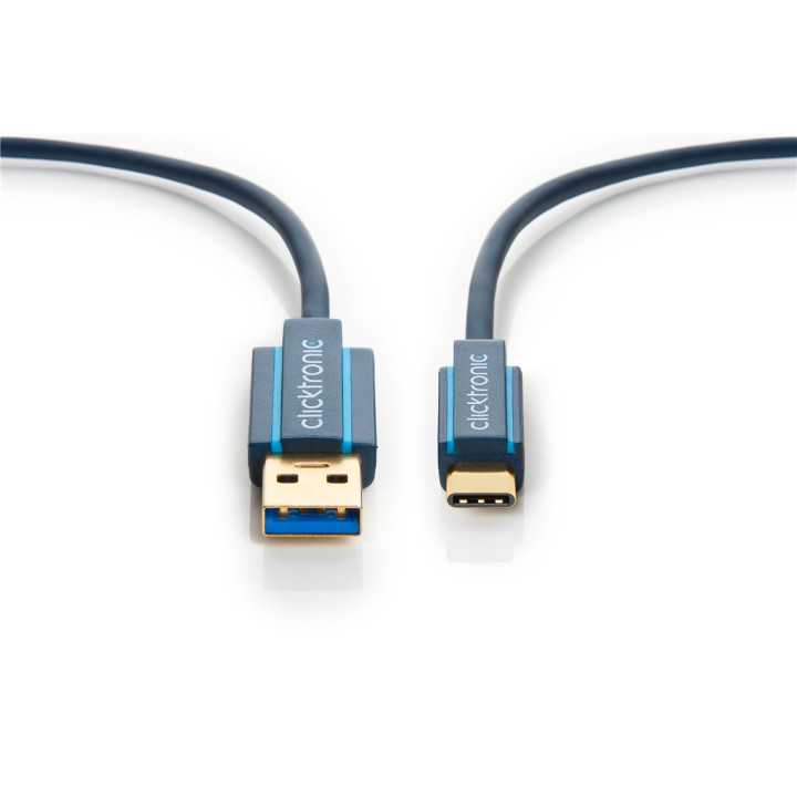 Cablu Profesional 1m USB TYPE C - USB 3.0 4.5W SuperSpeed 5Gbit/s OFC cupru aurit Clicktronic