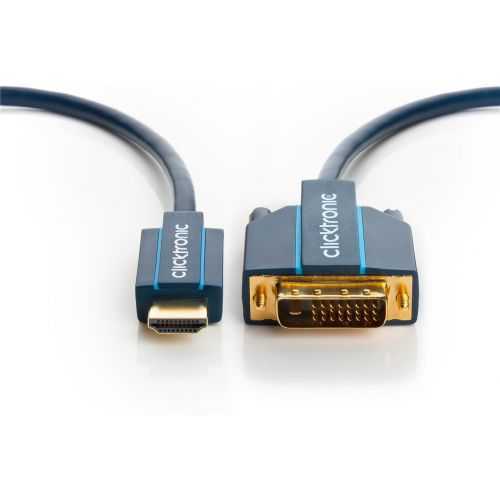 Cablu Profesional 7.5m HDMI - DVI 24+1 Ultra HD 4K 60Hz cupru AWG28 aurit Clicktronic