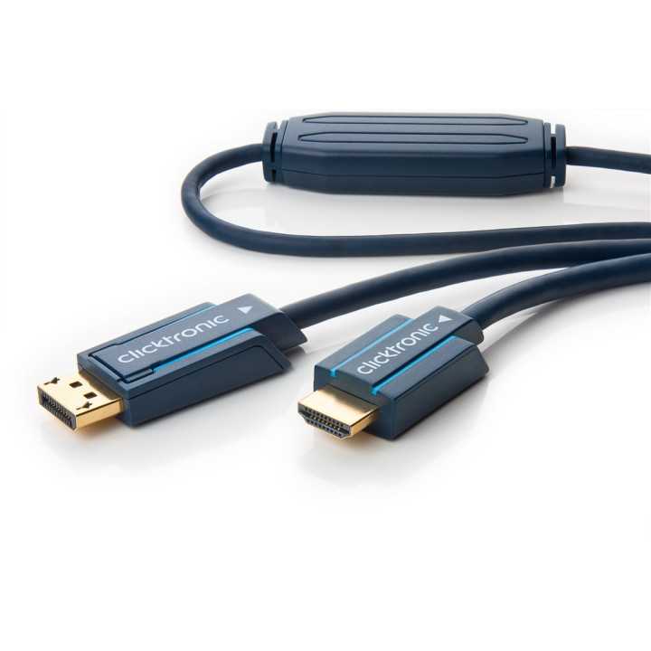 Cablu Profesional DisplayPort - HDMI 1m Full-HD 1920x1200p AWG30 Clicktronic