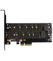 Adaptor Intern PCEM2-D PCI-E 3.0 4x - DUAL M.2 SSD (NVMe + SATA) Voltaj Dual SSD pana la 110mm AXAGON