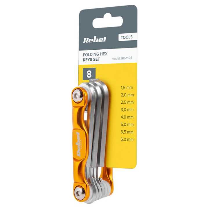 Briceag 8 chei imbus otel crom-vanadium REBEL