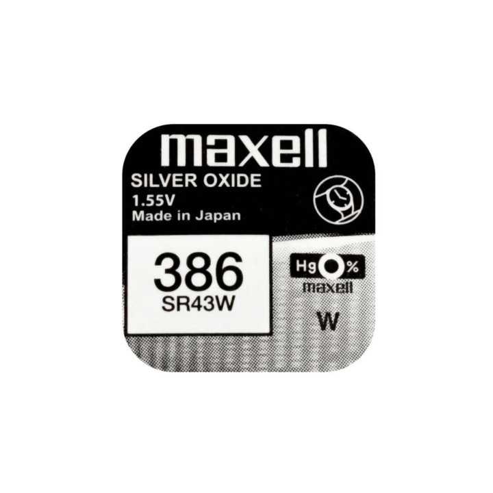 Baterie ceas Maxell SR43W V386 AG12 1.55V oxid de argint 1buc
