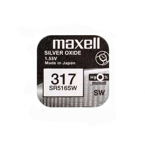 Baterie ceas Maxell SR516SW V317 SR62 1.55V oxid de argint 1buc