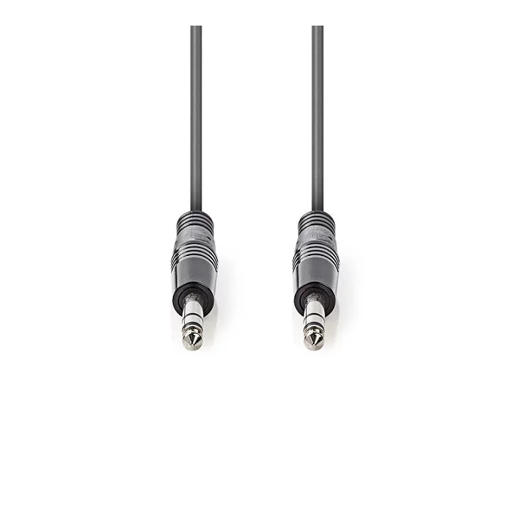 Cablu audio stereo 6.35 mm tata - 6.35 mm tata 5m gri NEDIS