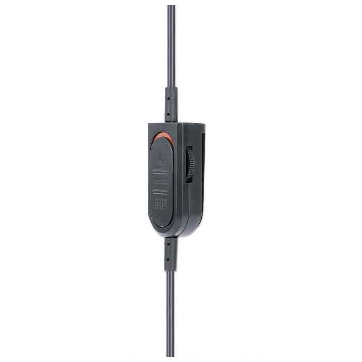 Casti mono On-Ear cu microfon USB control volum 1.5m 179867 Manhattan