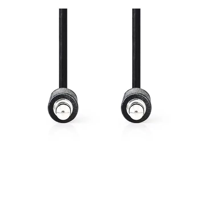 Cablu audio stereo Jack 3.5 mm tata - 3.5 mm tata 1m spiralat negru Nedis