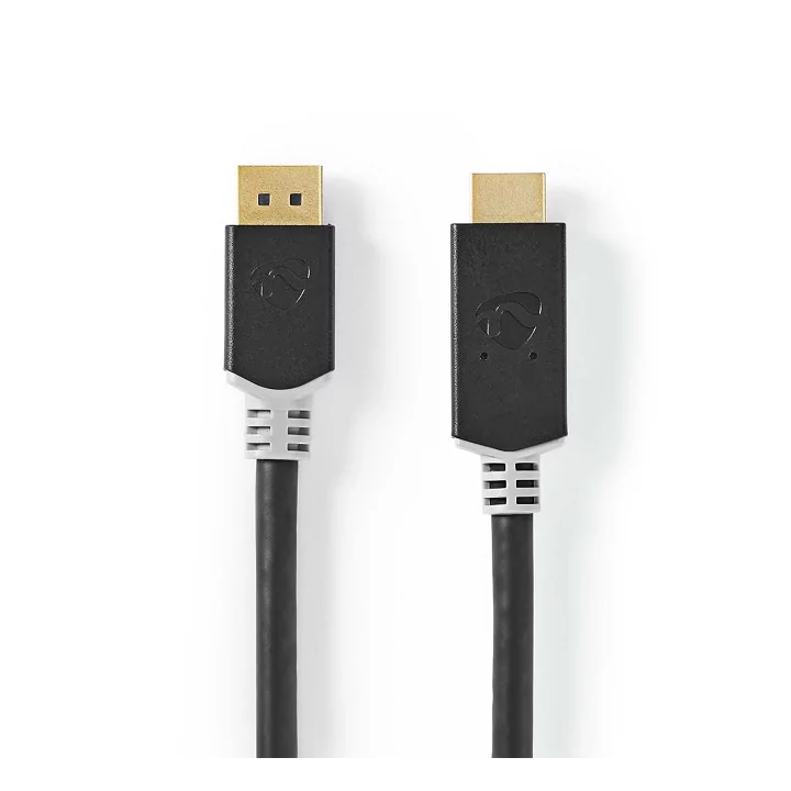 Cablu DisplayPort v1.4 - HDMI 4K 60Hz 2m aurit antracit Nedis