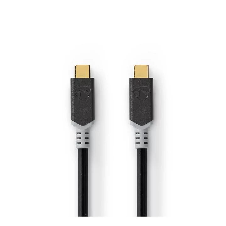 Cablu USB 3.2 Gen 2x2 type C tata-tata 2m 100W 5A 20Gbps antracit Nedis