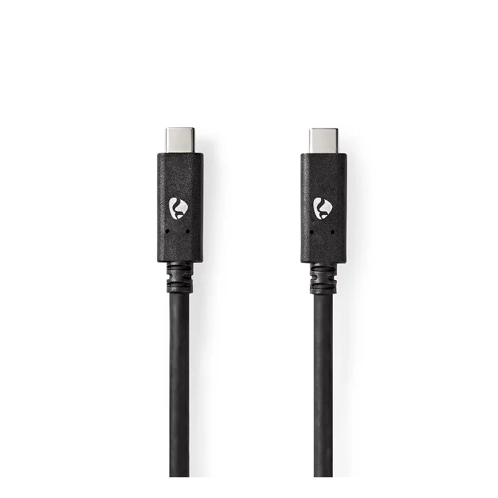 Cablu USB TYPE C tata - USB TYPE C tata 1m 100W 10Gbps 3.2 Gen 2 negru Nedis