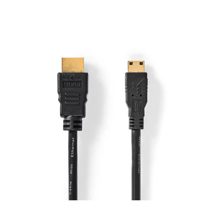 Cablu mini HDMI - HDMI 3m High Speed 4K 30Hz 10.2Gbps cu Ethernet Nedis