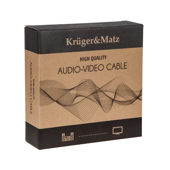 Cablu difuzor PROFESIONAL cu mufe BANANA 3m KRUGER&MATZ