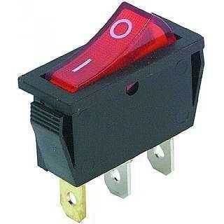 Intrerupator 3 poli 1 buton rosu ON-OFF 250V 15A cu retinere