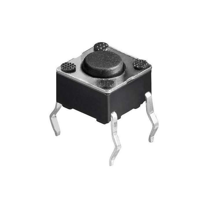 Buton microcontact 4 pini 6x6mm OFF-ON fara retinere buton 0.8mm de la PCB 4.3mm